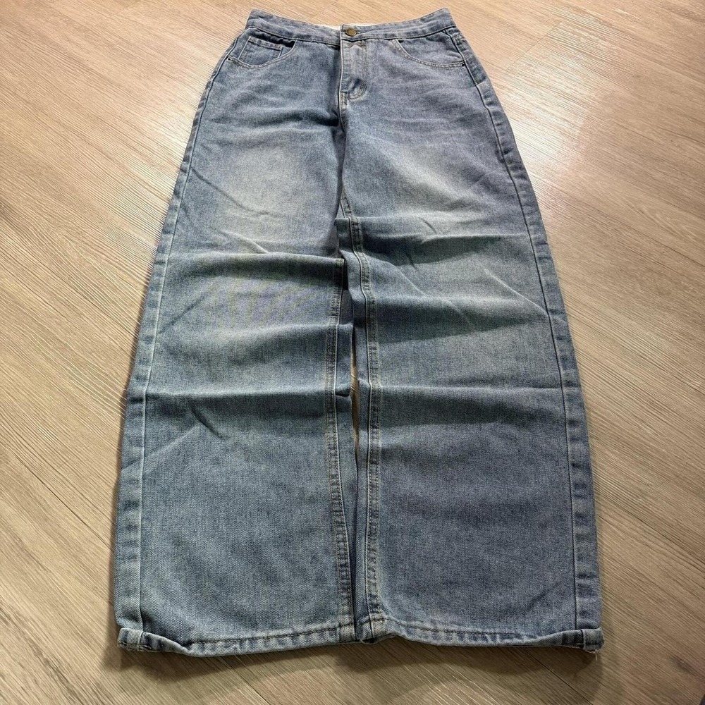 26x28 Light Wash Blue Baggy Wide Leg Jeans Y2K
